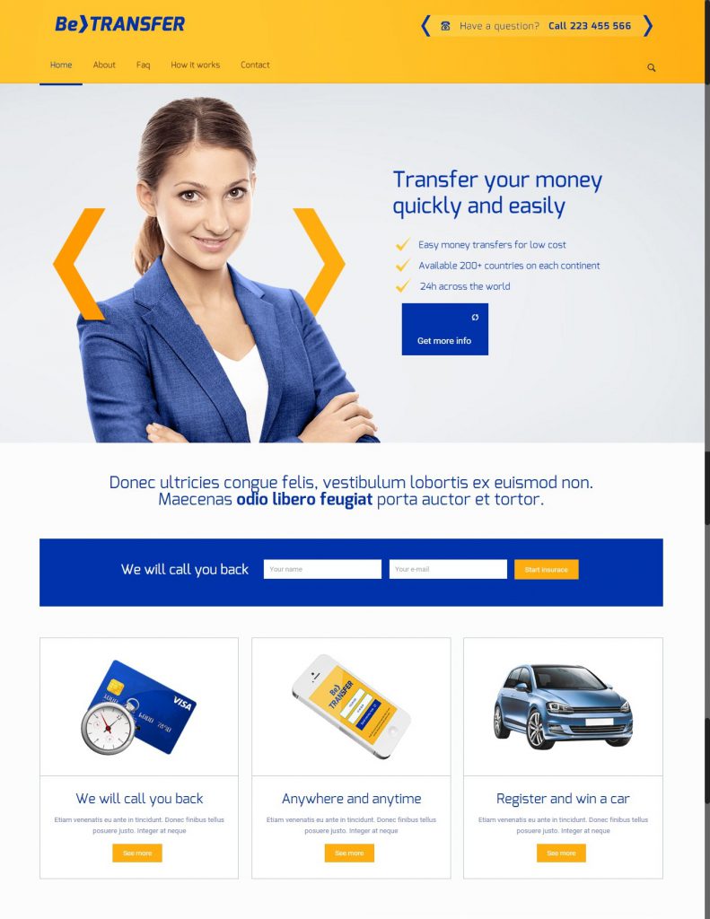 Mẫu website MẪU WEBSITE GIỚI THIỆU DOANH NGHIỆP TRANSFER – 3785