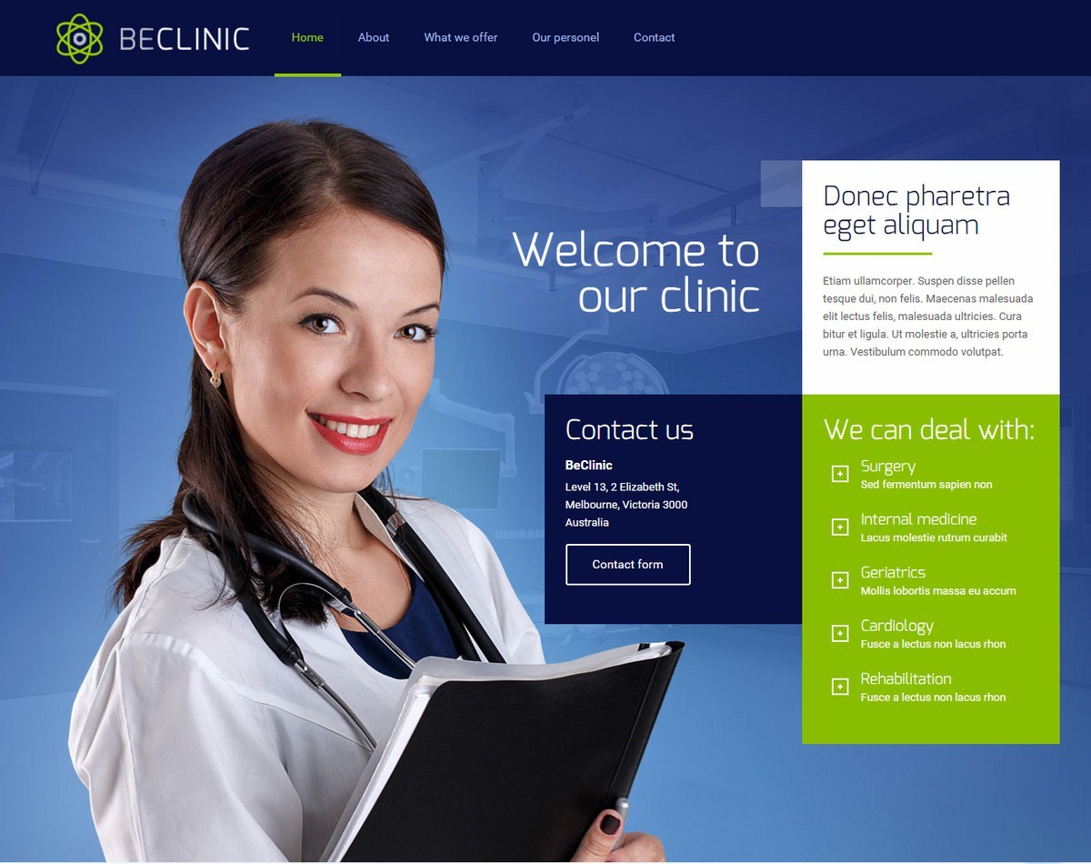 MẪU WEBSITE GIỚI THIỆU CÔNG TY - CLINIC