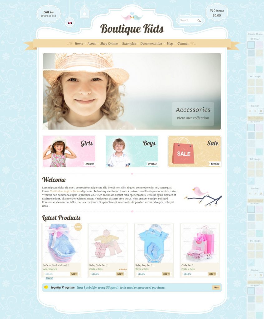 Mẫu website MẪU WEBSITE BÁN HÀNG – BOUTIQUE-KIDS
