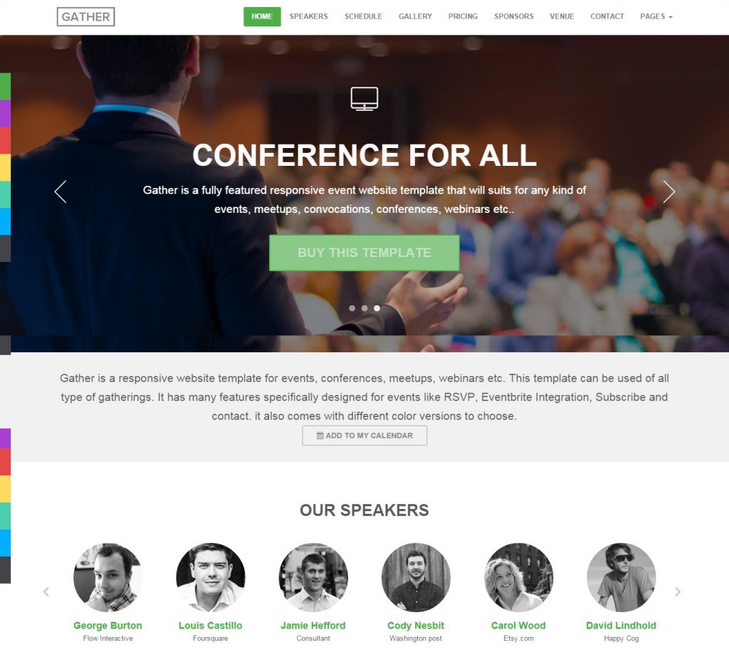 MẪU WEBSITE LANDING PAGE – GATHER