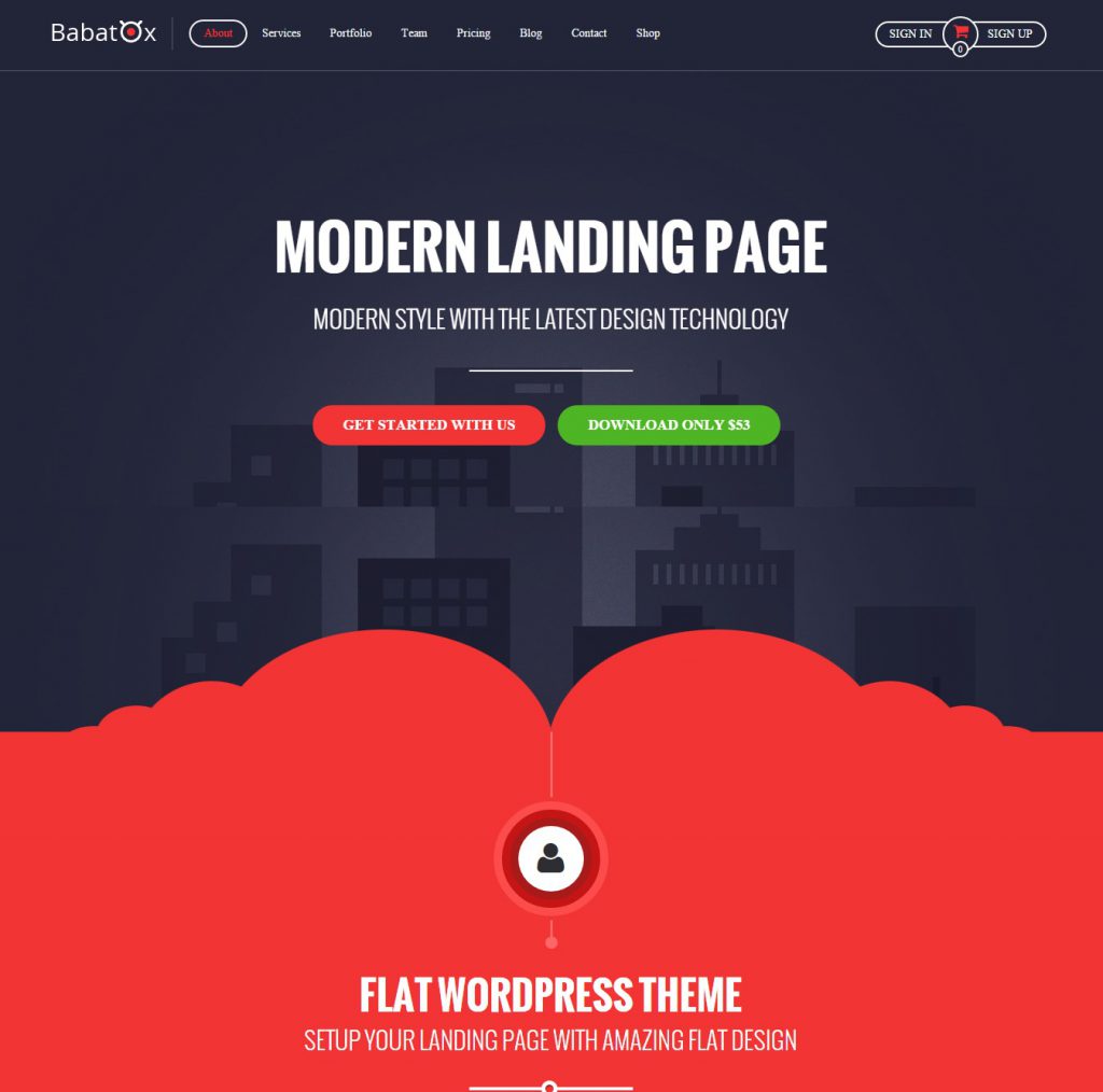 MẪU WEBSITE LANDING PAGE – BABATOX