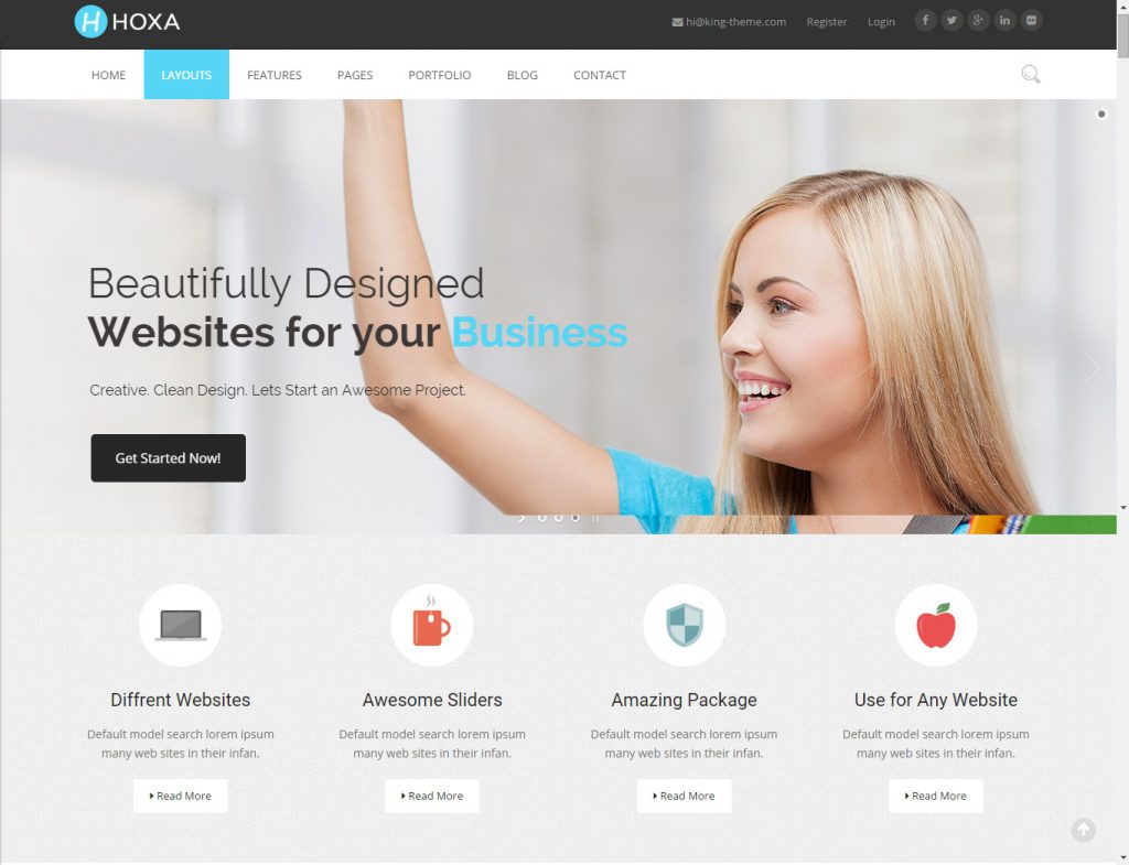 MẪU WEBSITE LANDING PAGE- HOXA