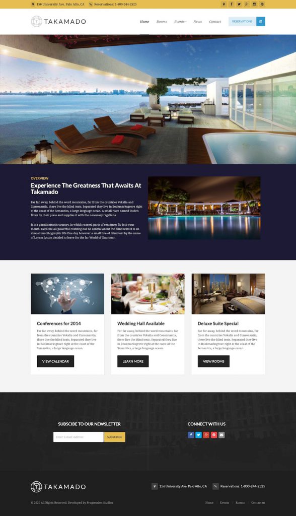 Mẫu website MẪU WEBSITE DỊCH VỤ- KHÁCH SẠN – TAKAMADO