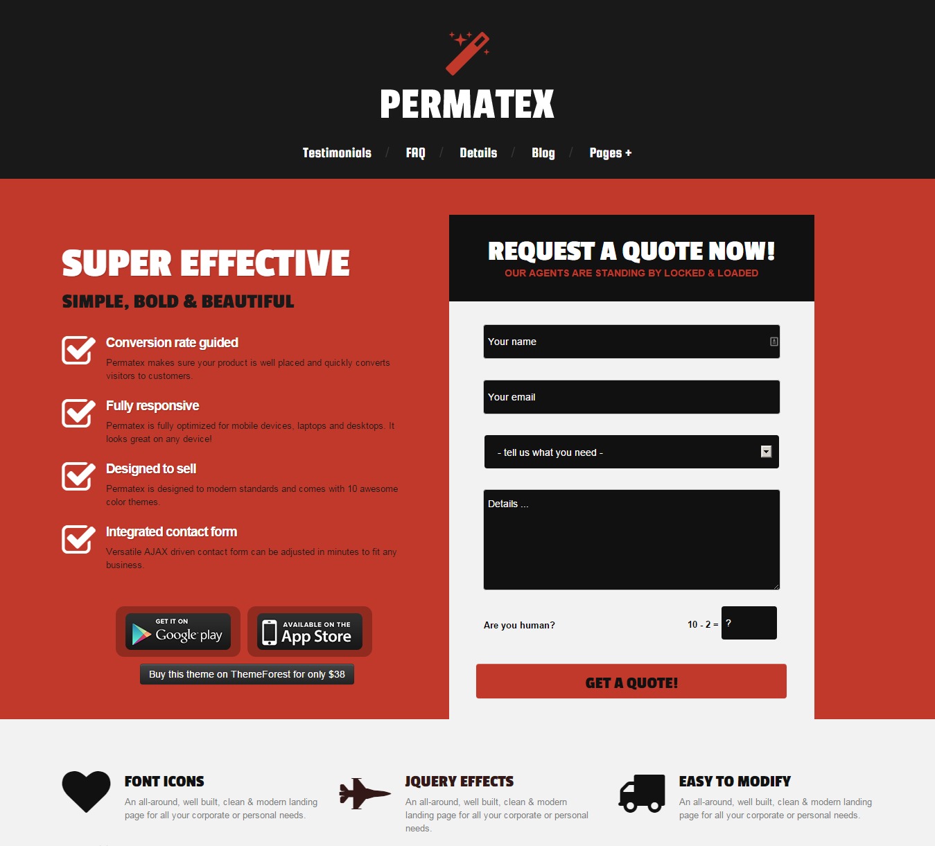 MẪU WEBSITE LANDING PAGE  - PERMATEX
