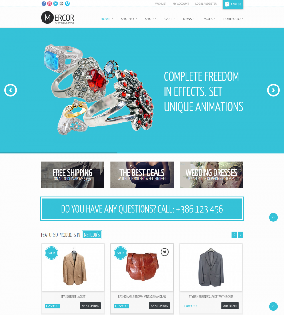 MẪU WEBSITE BÁN HÀNG THỜI TRANG – MERCOR