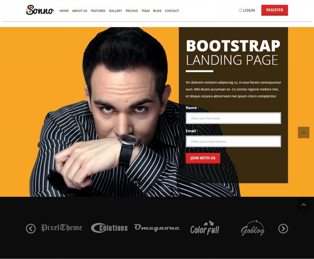 MẪU WEBSITE LANDING PAGE – SONNO