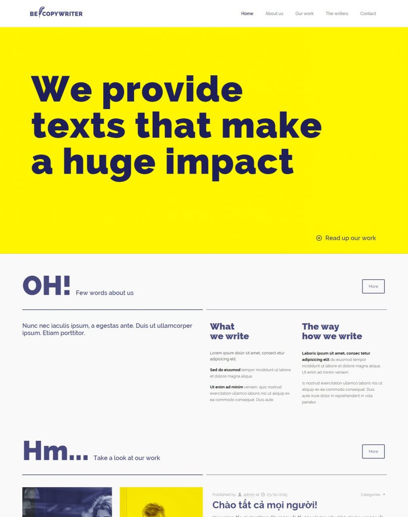 Mẫu website MẪU WEBSITE GIỚI THIỆU DOANH NGHIỆP COPY WRITER – 4459