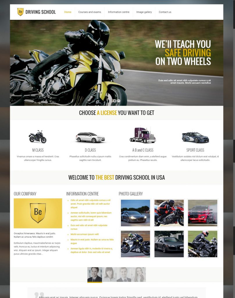 Mẫu website MẪU WEBSITE DẠY LÁI XE – DRIVING SCHOOL