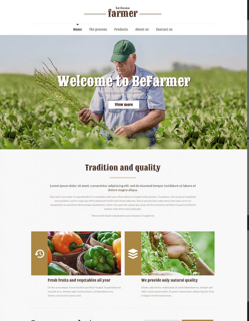 Mẫu website MẪU WEBSITE GIỚI THIỆU DOANH NGHIỆP FARMER- 4466