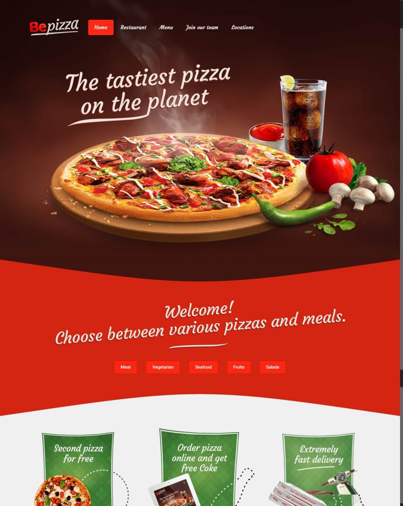 MẪU WEBSITE DỊCH VỤ- NHÀ HÀNG – PIZZA