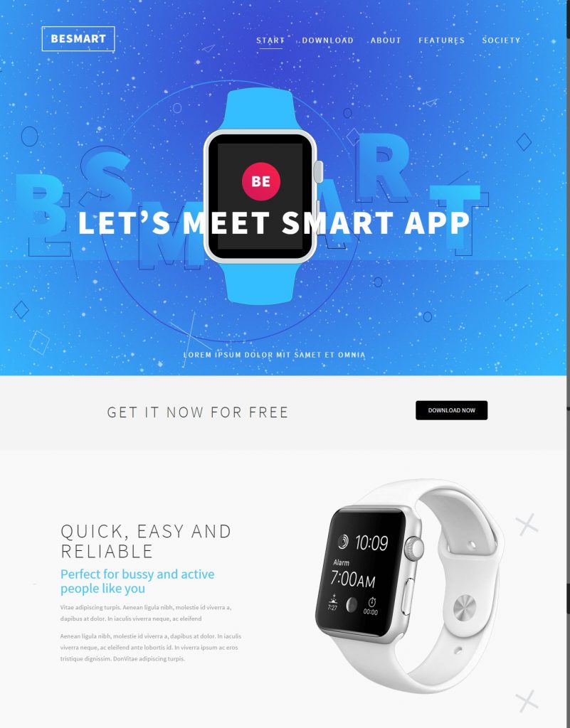Mẫu website MẪU WEBSITE LANGING PAGE SMART – 4556