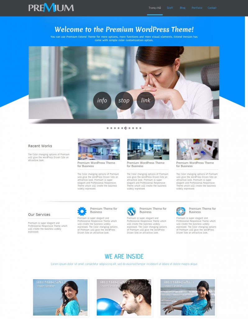 Mẫu website MẪU WEBSITE GIÓI THIỆU CÔNG TY – PREMIUM