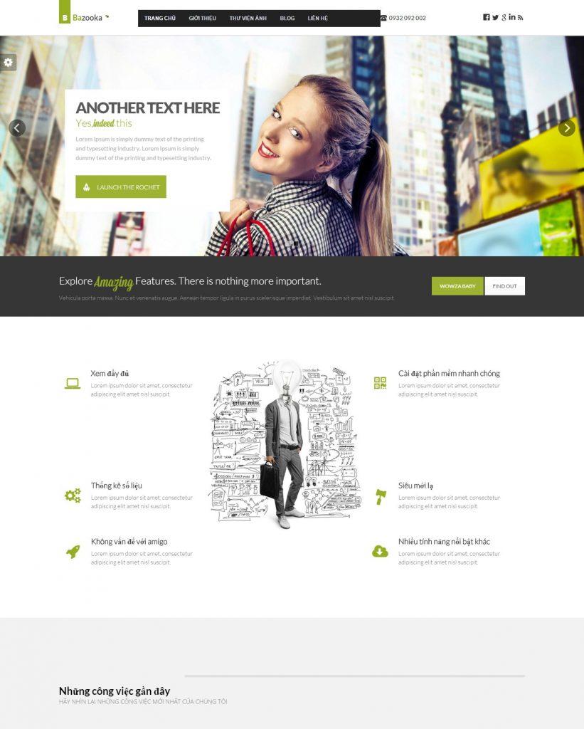 Mẫu website MẪU WEBSITE GIỚI THIỆU DOANH NGHIỆP – BAZOOKA
