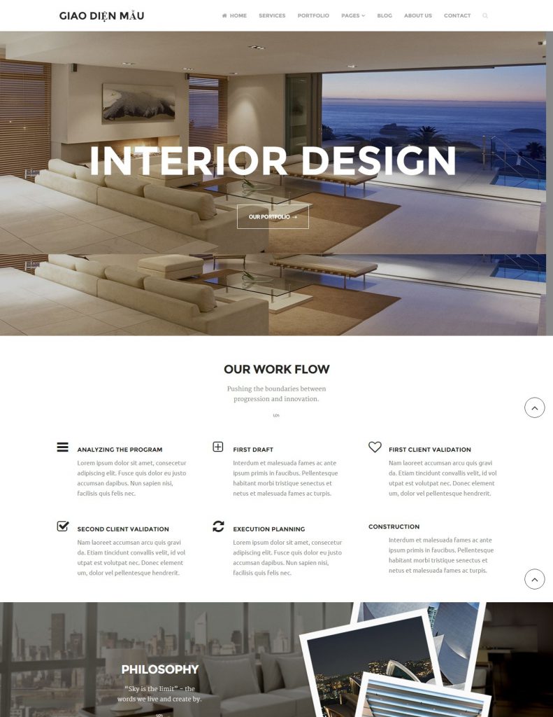 Mẫu website MẪU WEBSITE GIỚI THIỆU DOANH NGHIỆP ARCHITECT – 4591