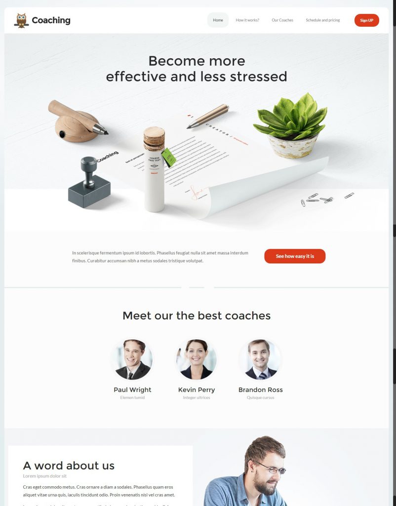 Mẫu website MẪU WEBSITE GIỚI THIỆU DOANH NGHIỆP COACHING – 4666