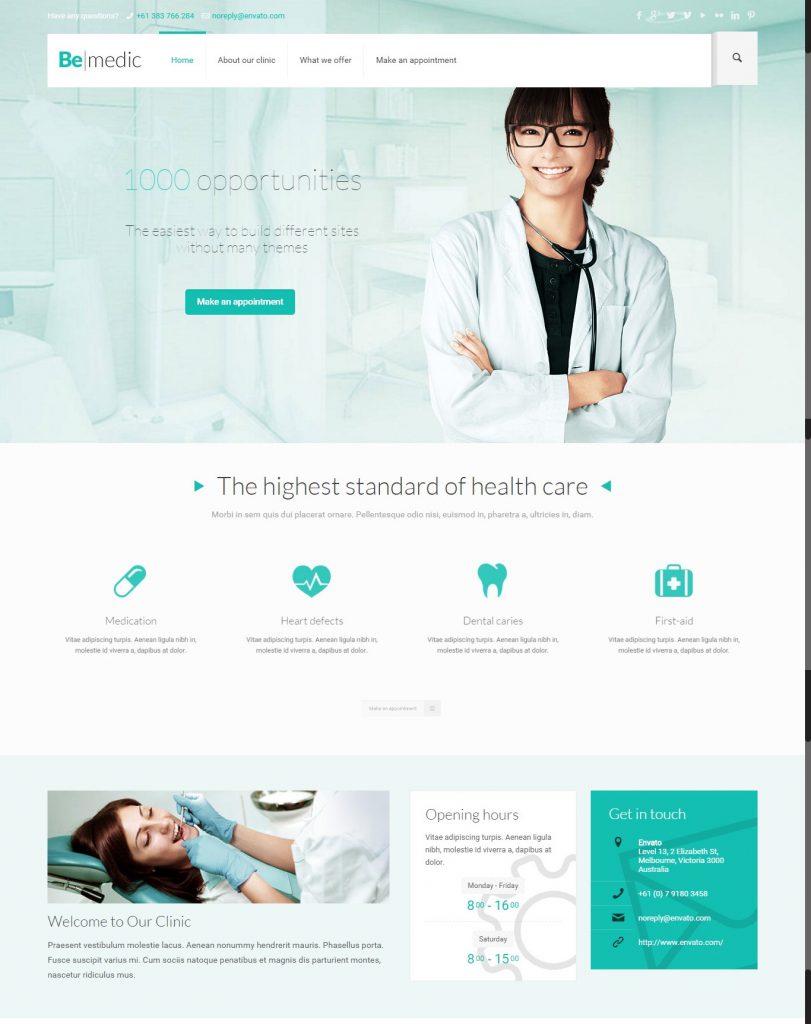Mẫu website MẪU WEBSITE GIỚI THIỆU DOANH NGHIỆP MEDIC – 4783