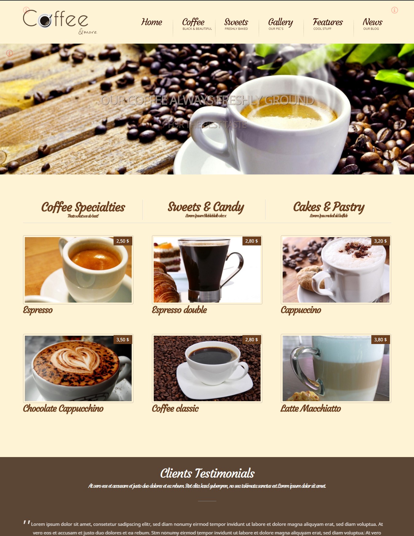 MẪU WEBSITE NHÀ HÀNG - ẨM THỰC - COFFE