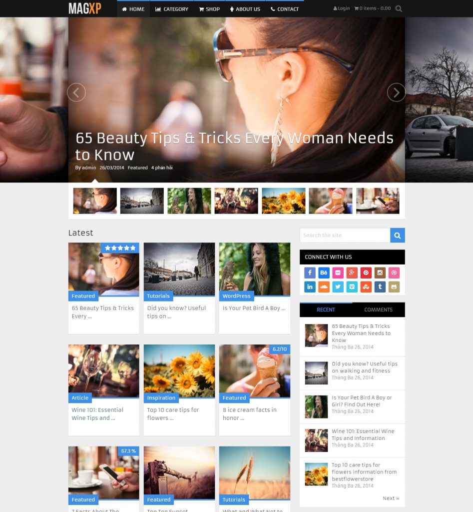 MẪU WEBSITE TIN TỨC – MAGXP