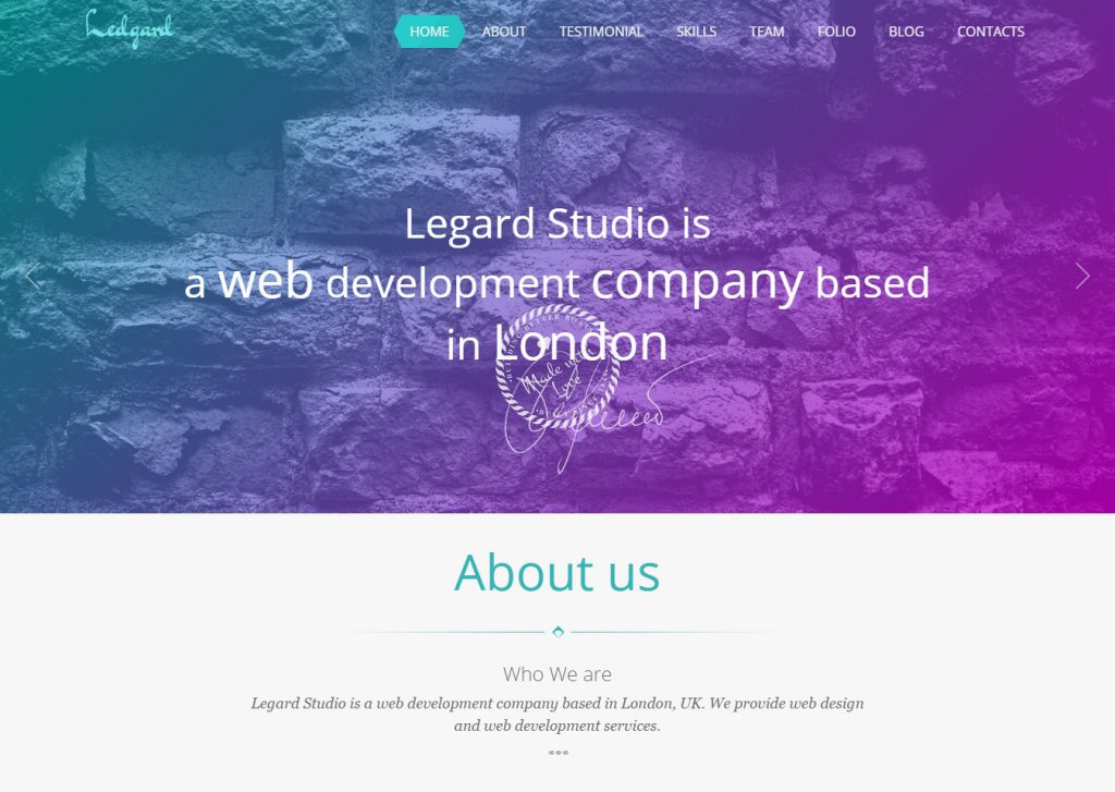MẪU WEBSITE LANDING PAGE – LEDGARD