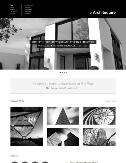 MẪU WEBSITE DỊCH VỤ XÂY DỰNG - ARCHITECTURE