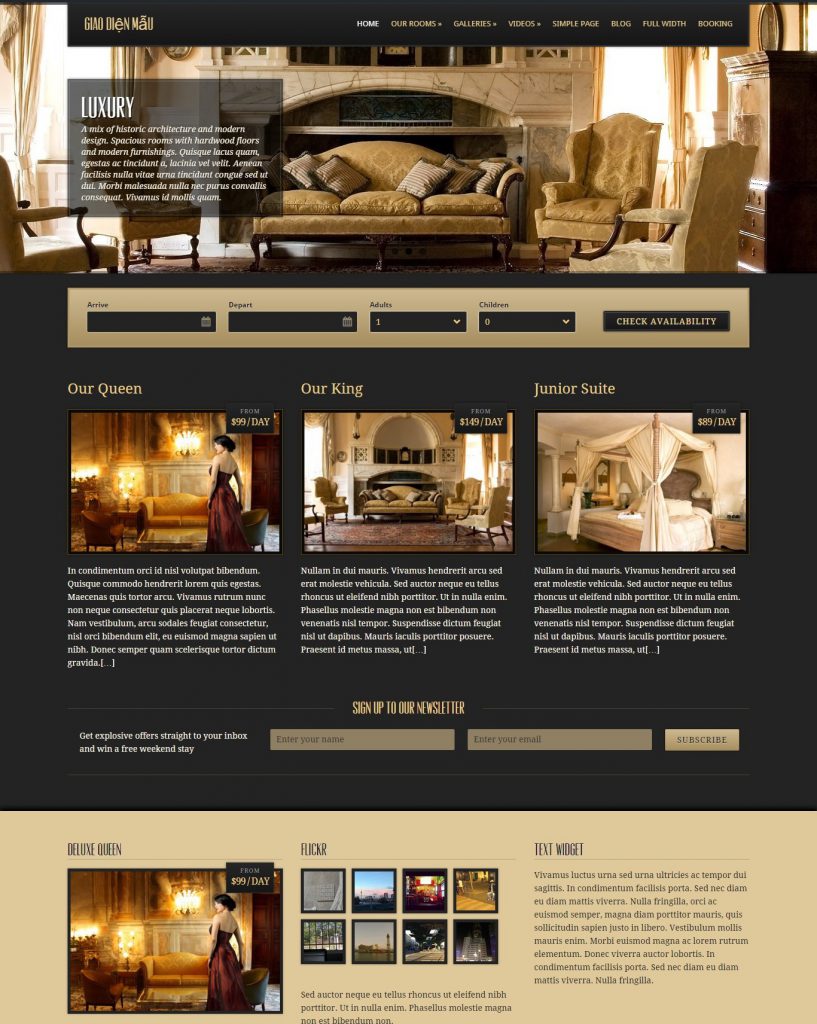 MẪU WEBSITE KHÁCH SẠN – PHILOXENIA
