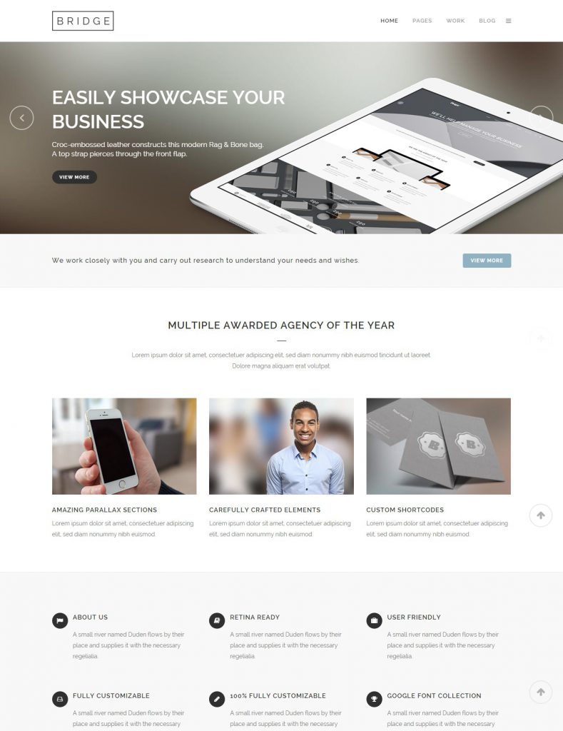 Mẫu website MẪU WEBSITE GIỚI THIỆU CÔNG TY  – BRIDGE