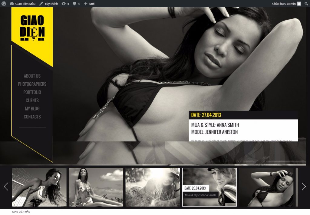 Mẫu website MẪU WEBSITE GIỚI THIỆU DỊCH VỤ – BLACKAND WHITE
