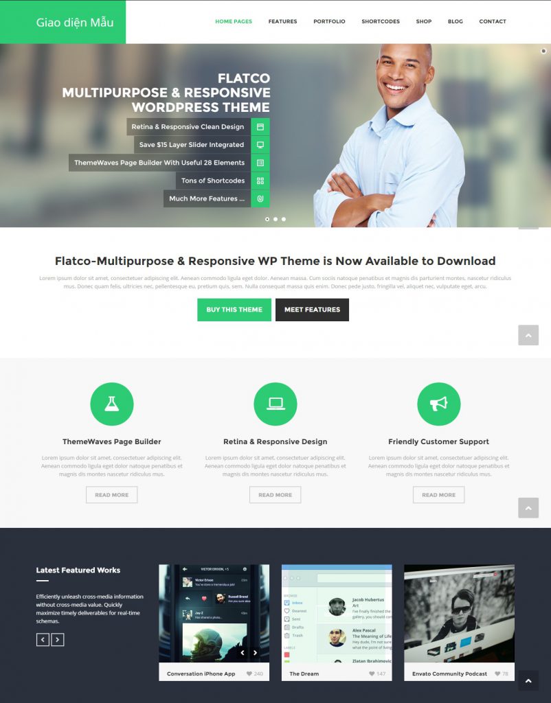 Mẫu website MẪU WEBSITE GIỚI THIỆU DOANH NGHIỆP – FLATCO