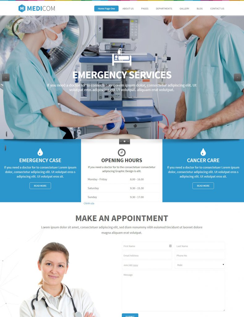 Mẫu website MẪU WEBSITE GIỚI THIỆU DOANH NGHIỆP- MEDICOM