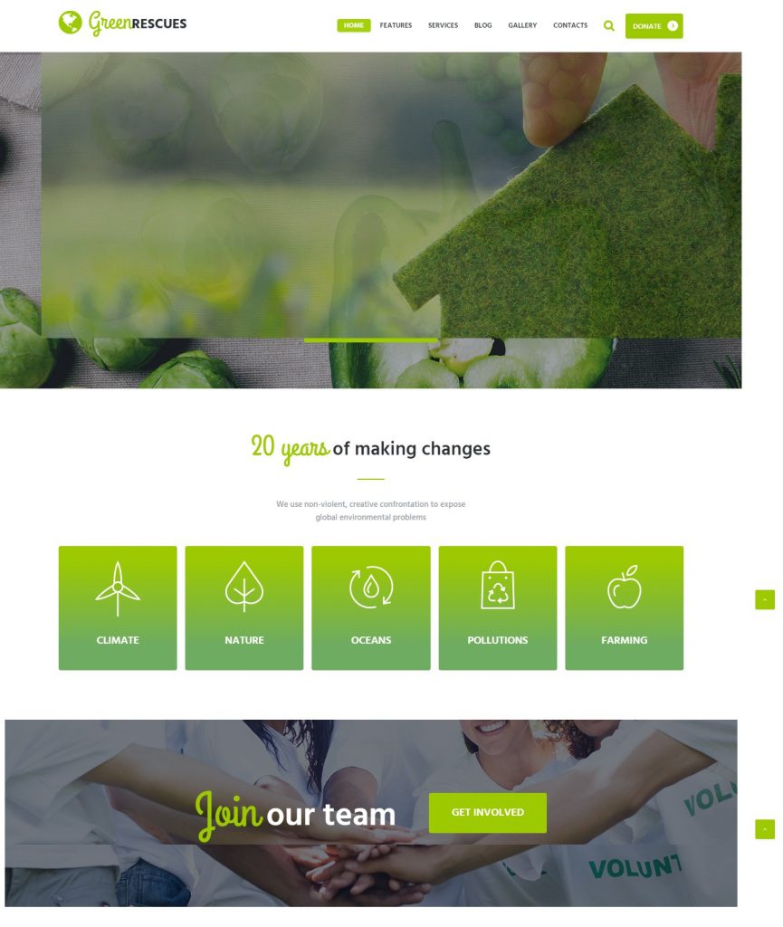 Mẫu Website nông nghiệp Green Rescue – 5413