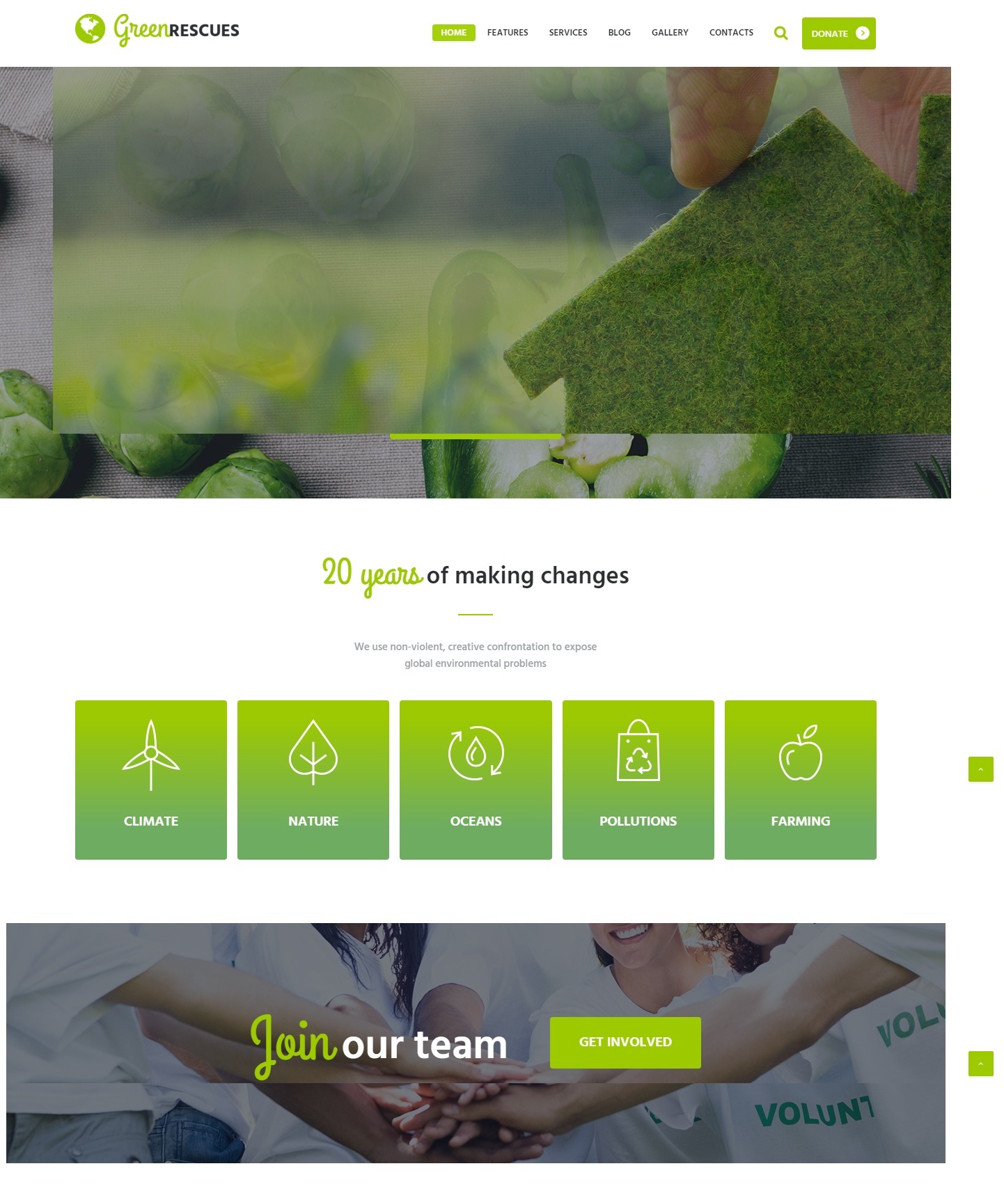 Mẫu Website nông nghiệp Green Rescue - 5413