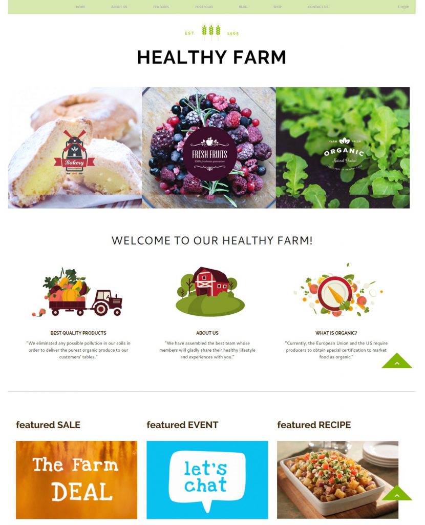 Mẫu Website nông nghiệp Healthy Farm – 5411