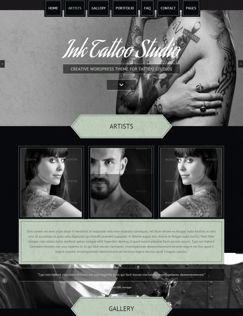 MẪU WEBSITE DỊCH VỤ - Ink Tattoo Studio