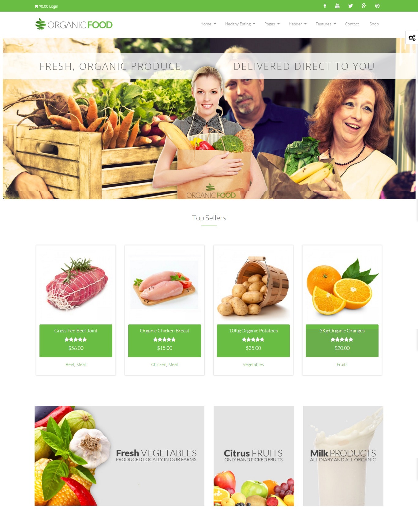MẪU WEBSITE-  NÔNG NGHIỆP - Organic Food