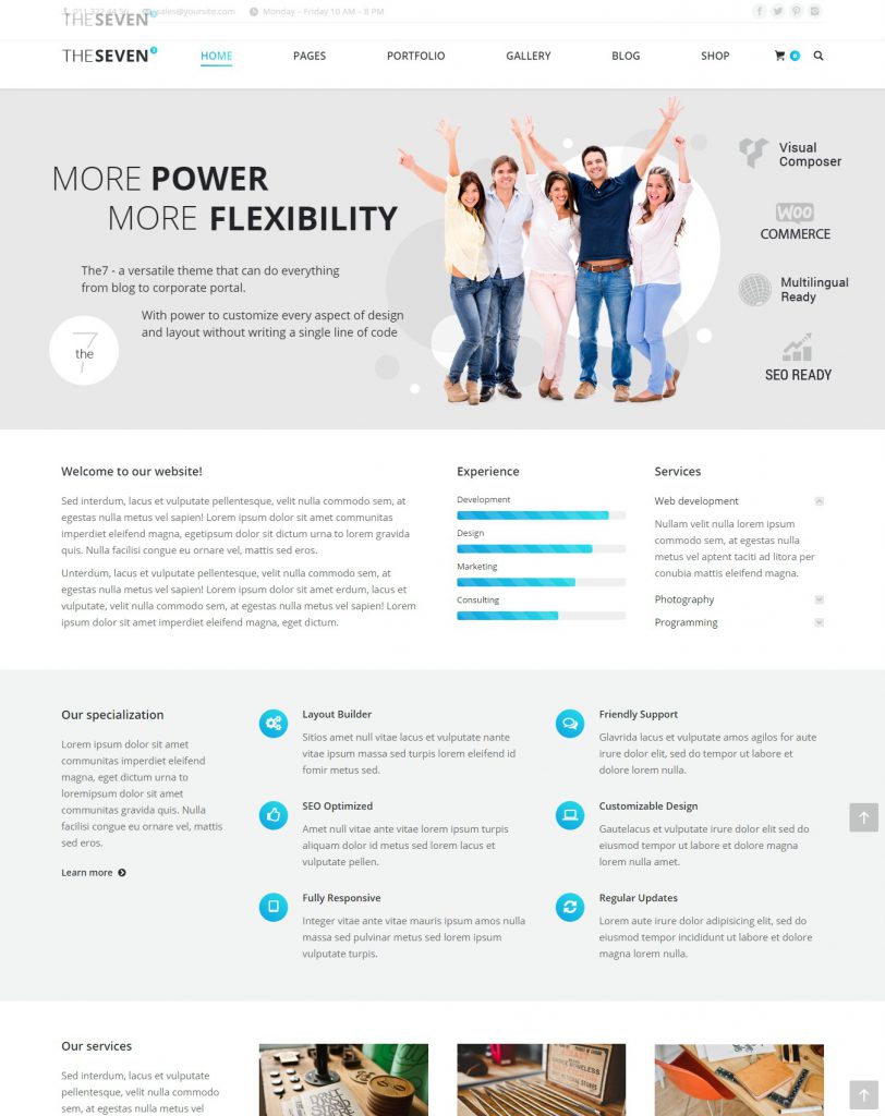 Mẫu website MẪU WEBSITE GIỚI THIỆU CÔNG TY – THE SEVEN