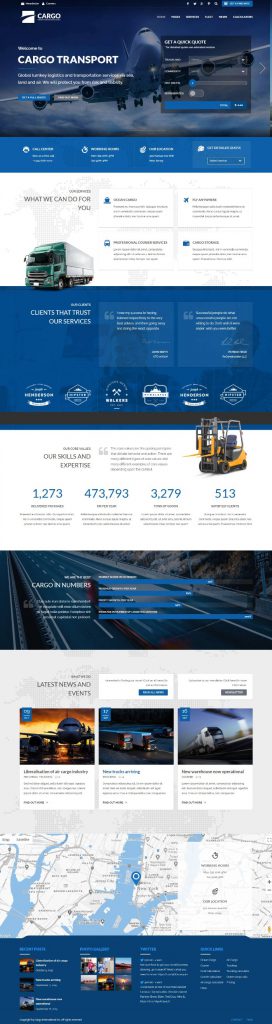 Mẫu website MẪU WEBSITE DỊCH VỤ – CARGO
