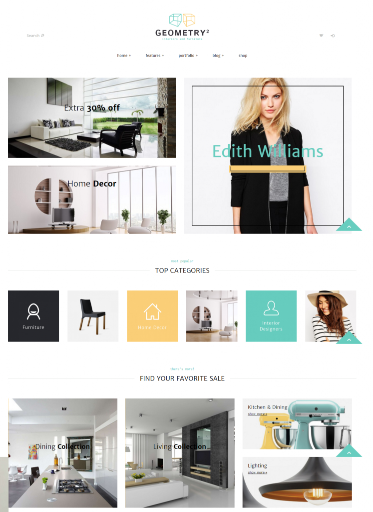 Mẫu website MẪU WEBSITE BÁN HÀNG – GEOMETRY