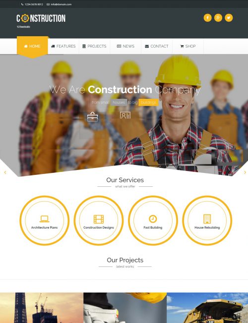 MẪU WEBSITE XÂY DỰNG - CONSTRUCTION