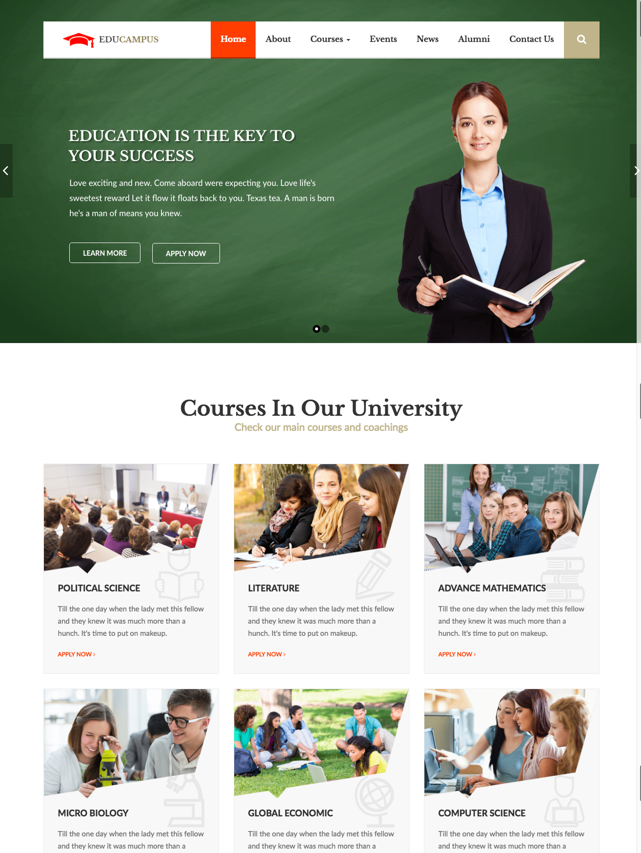 Trang web của trường đại học