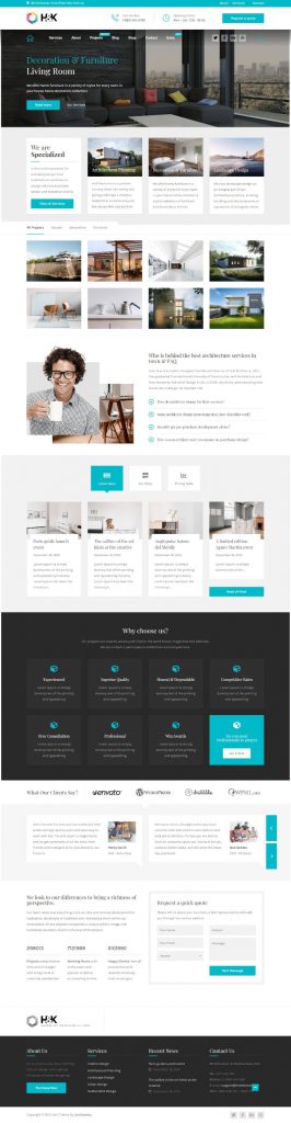 Mẫu website bất động sản – H&K