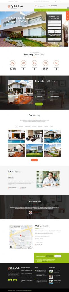 MẪU WEBSITE LANDING PAGE – QUICK SALE