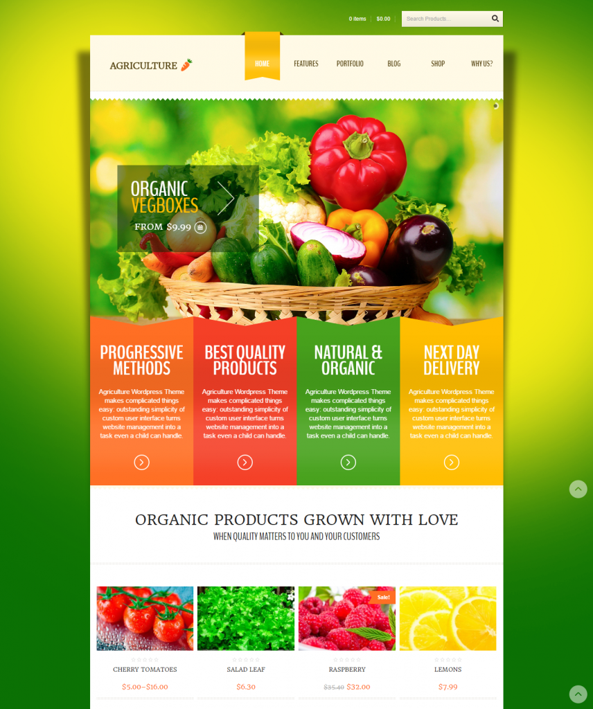 E-Commerce Website Template – Agriculture