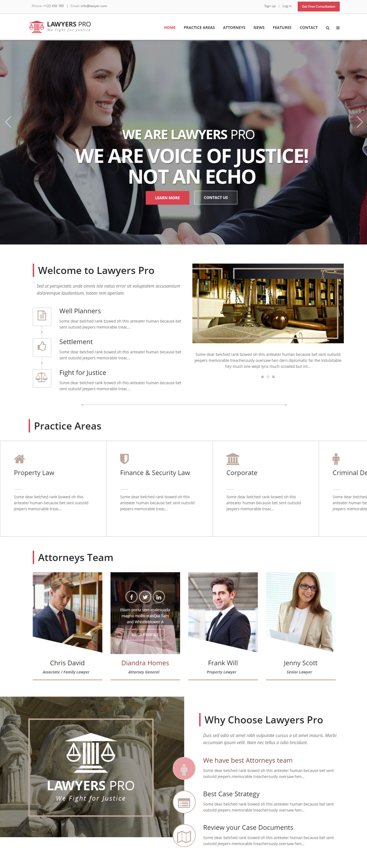 MẪU WEBSITE GIỚI THIỆU CÔNG TY – Lawer Pro