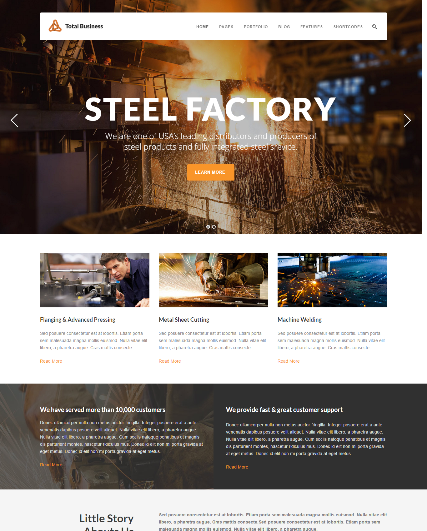 Mẫu Website Giới thiệu Công ty- Bán Thép - STEEL FACTORY