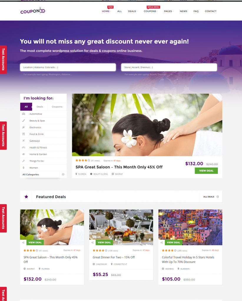 Mẫu Website mua chung-deal- CouponXL