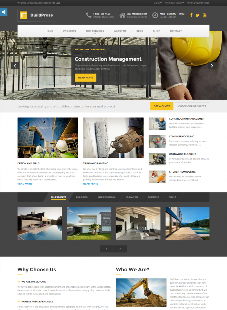 Mẫu Website giới thiệu công ty-bán thép – Build Press