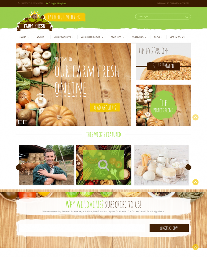 E-Commerce Website Template – Farm Fresh