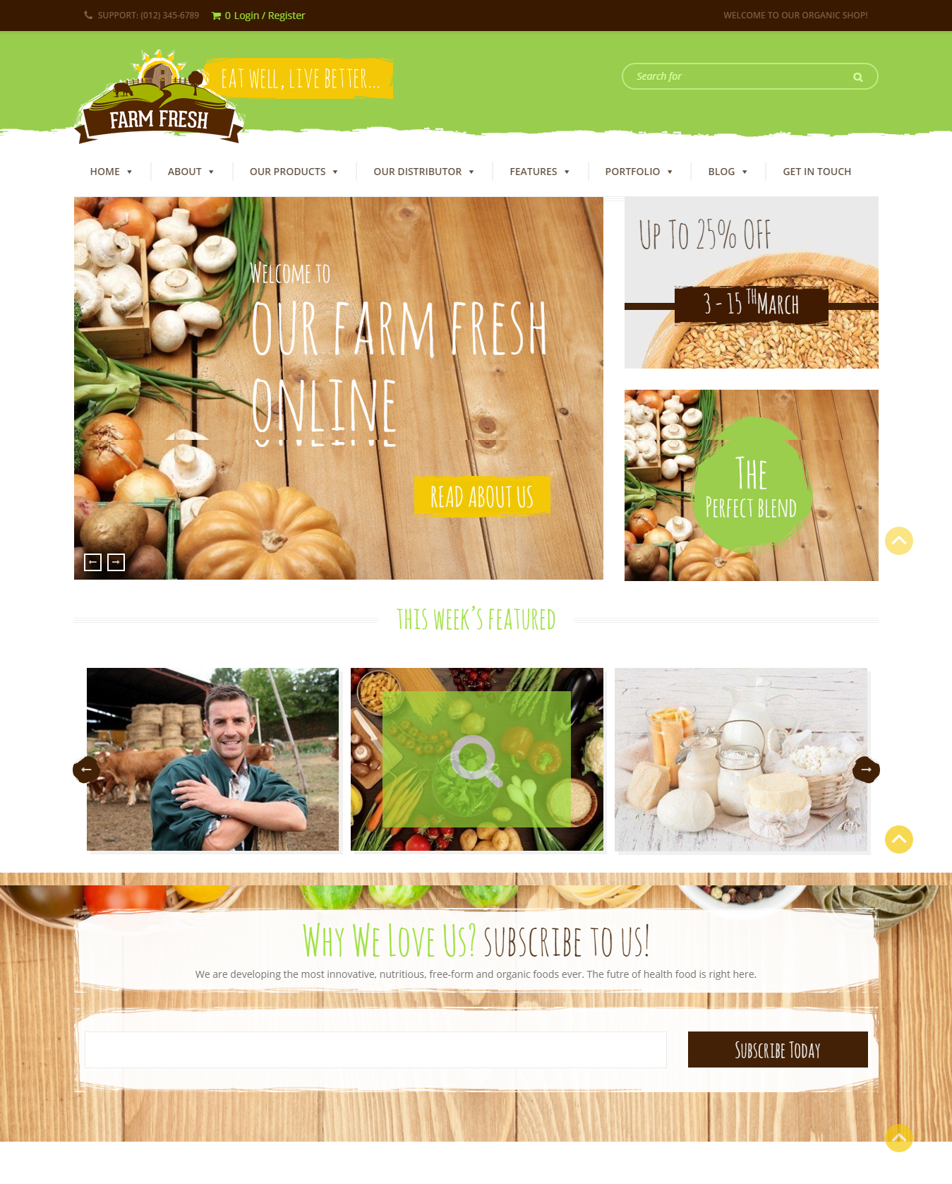 Mẫu website bán hàng - Farm Fresh