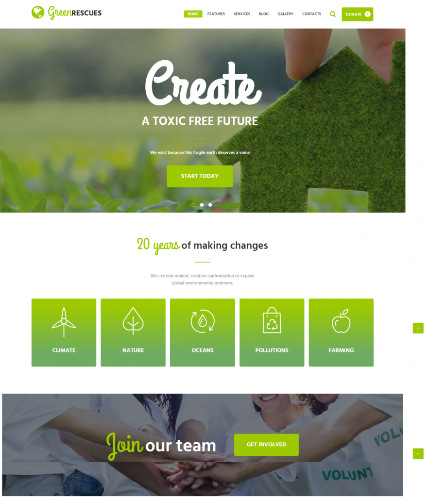 E-Commerce Website Template – Green Rescue