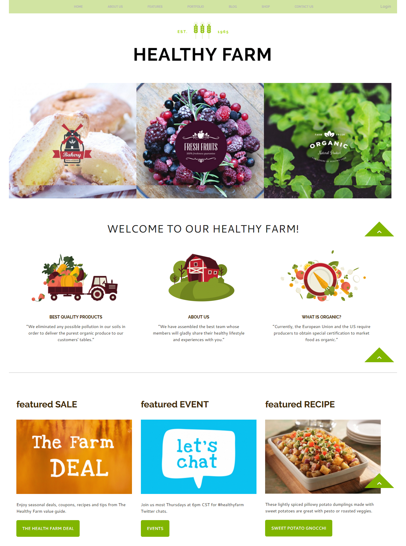 Mẫu website bán hàng - Healthy Farm 2
